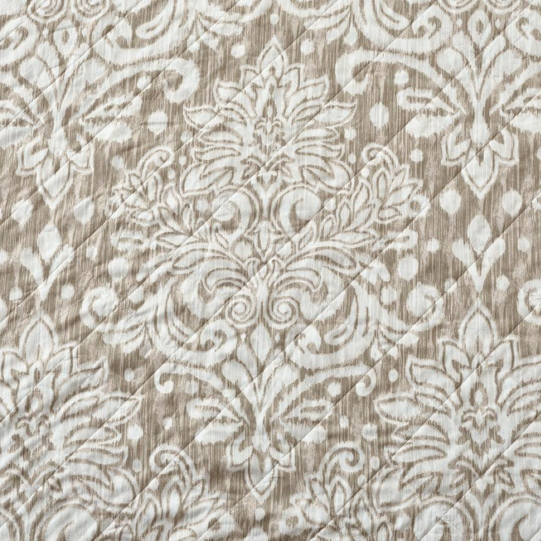Printed Embroidered Quilted Bedspread Comforter with Pillow Case