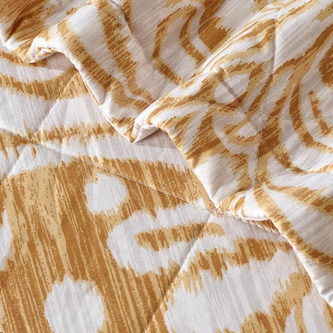 Printed Embroidered Quilted Bedspread Comforter with Pillow Case
