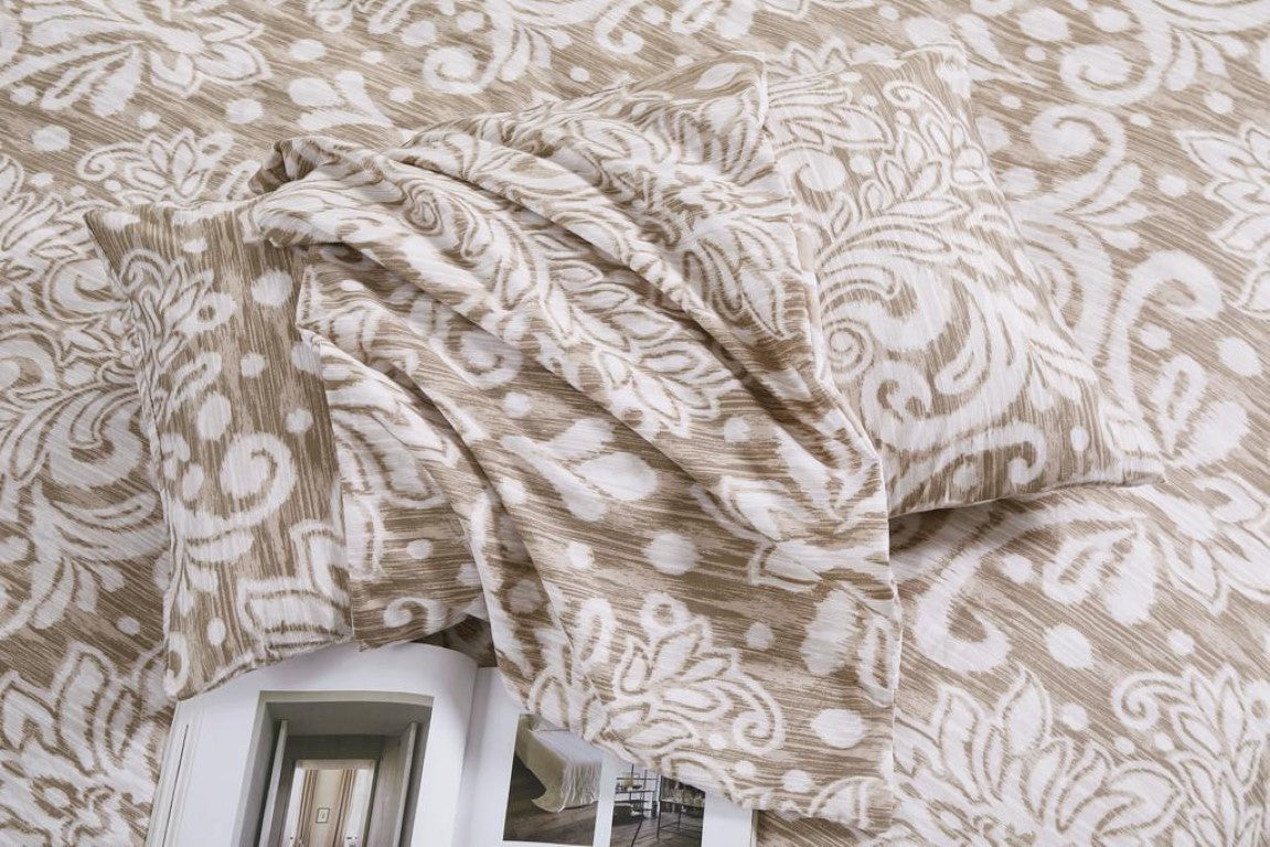 Breathable Microfiber Quilt Duvet Cover Set With Fitted Sheet