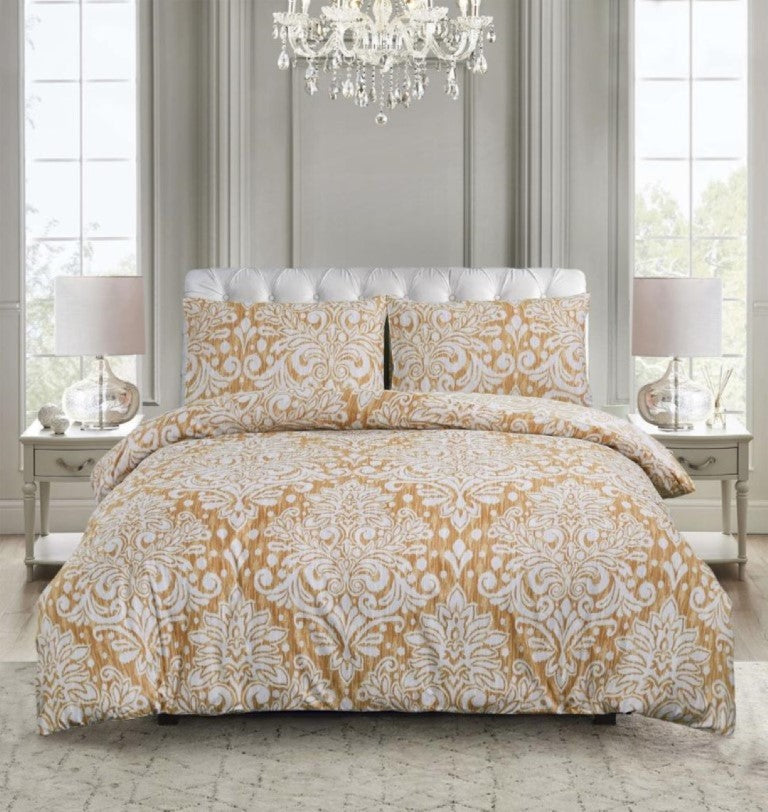 Breathable Microfiber Quilt Duvet Cover Set With Fitted Sheet