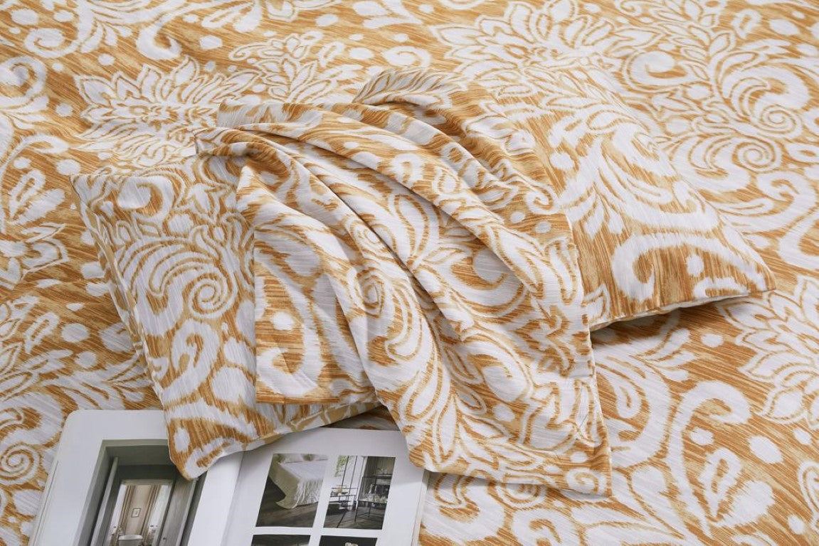 Breathable Microfiber Quilt Duvet Cover Set With Fitted Sheet