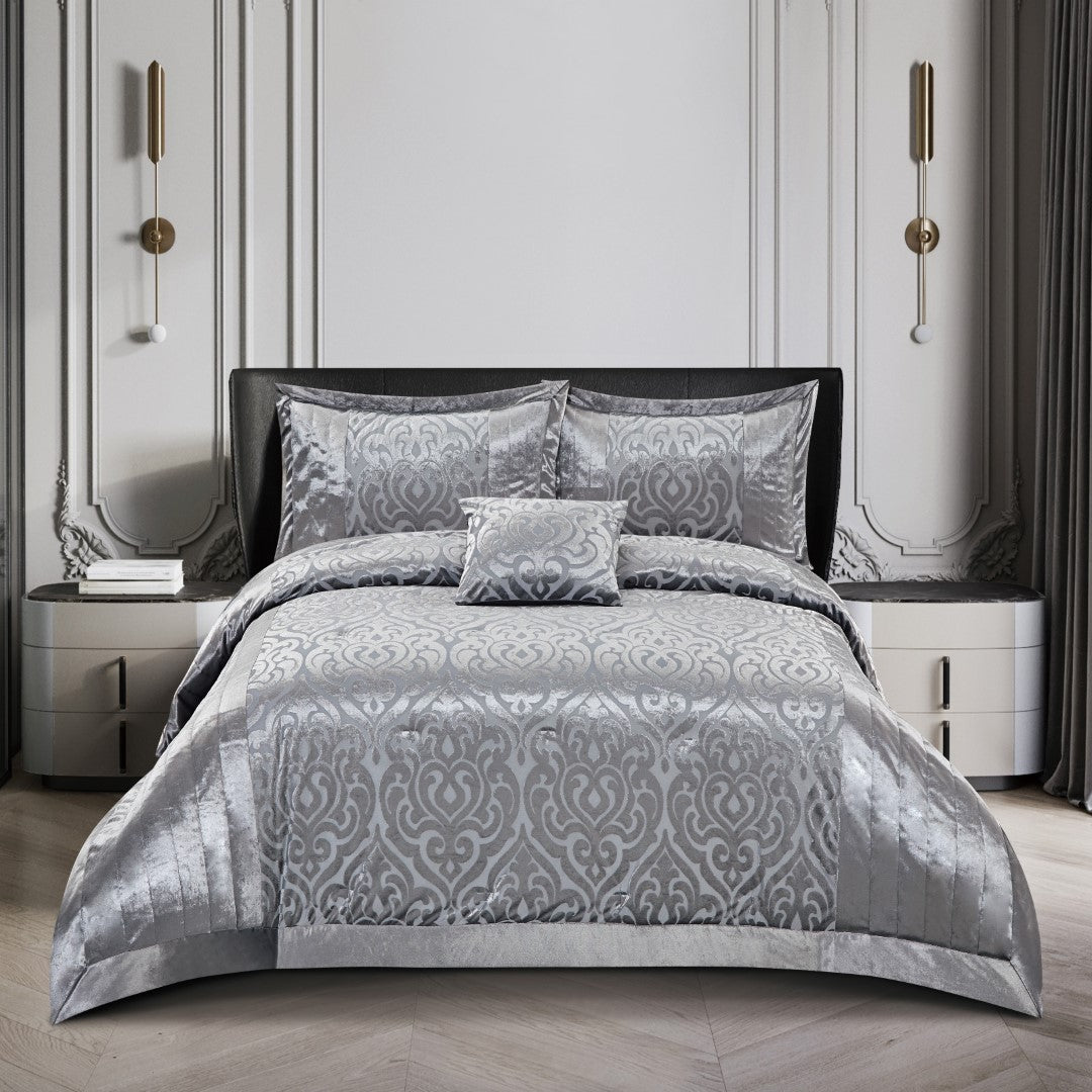 Infinity Jacquard Velvet Bedspread Comforter with Pillow Case