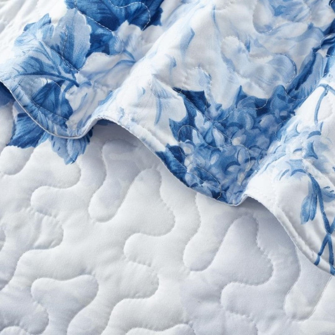 Printed Embroidered Quilted Bedspread Comforter with Pillow Case