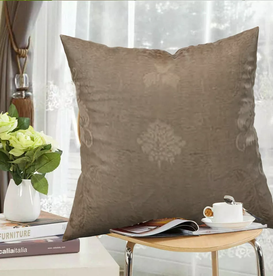 Floral Jacquard Square Sofa Cushion Cover for Bedroom