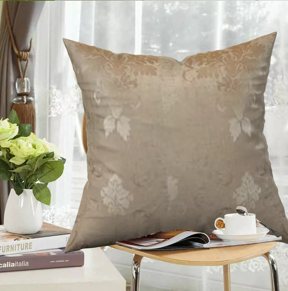 Floral Jacquard Square Sofa Cushion Cover for Bedroom