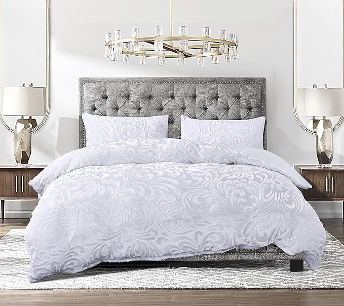 Pressed Velvet Teddy Fleece Duvet Cover Set
