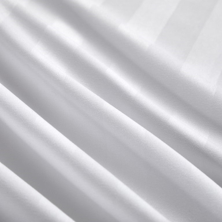 Elastic Edges Breathable Satin Stripe 30 Cm Deep Pocket Fitted Sheet