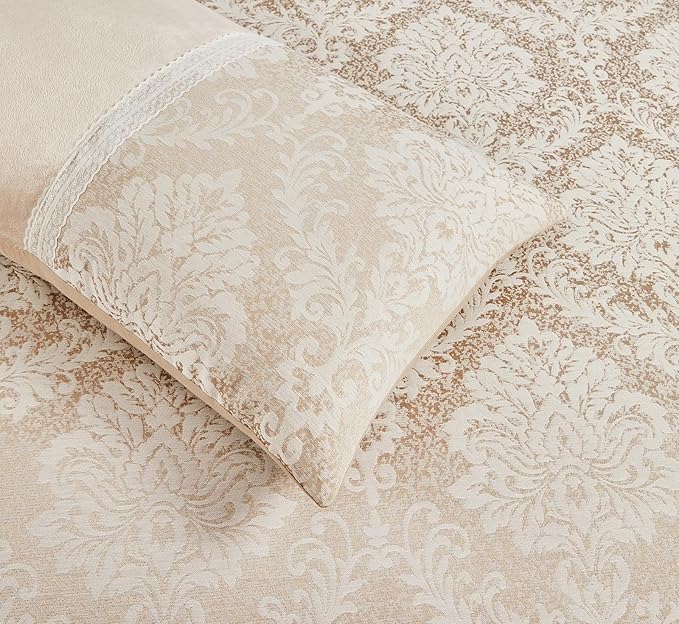 Luxury Jacquard Damask Pattern Charm Duvet Cover Set with Pillowcases