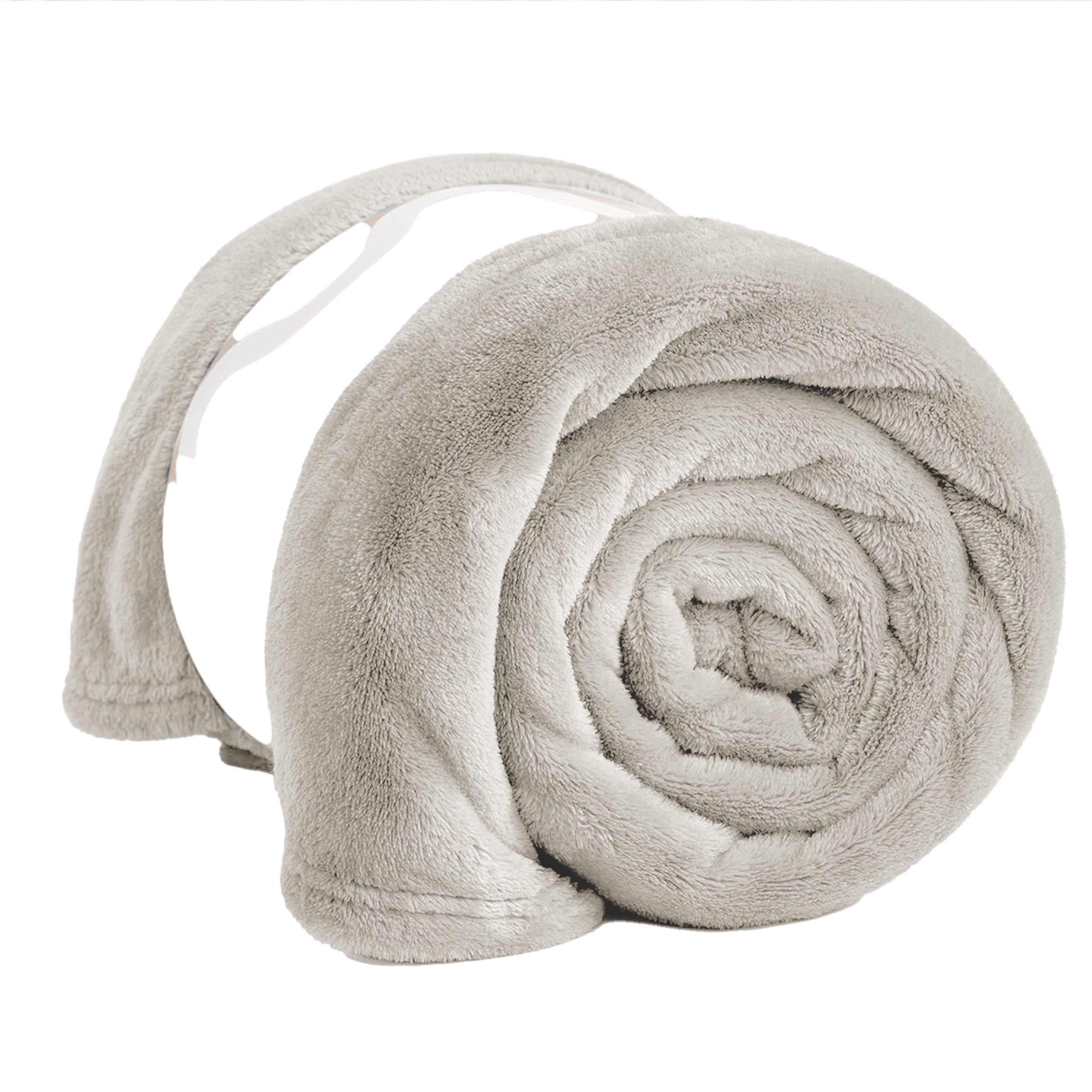 Lightweight Reversible Faux Fur Throw Fleece Blanket For Sofa & Bed