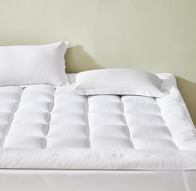 Lightweight Microfiber Elasticated Straps Machine Washable Quilted Mattress Topper