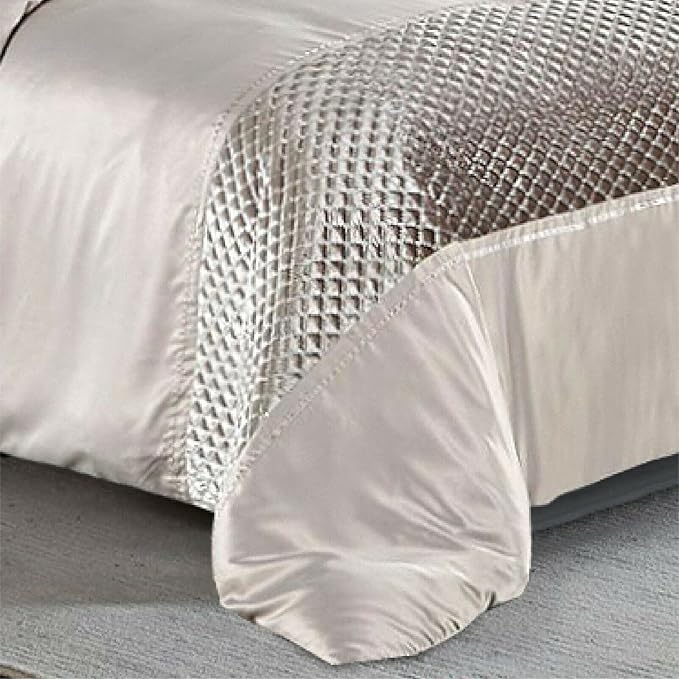 Atlanta Quilted Satin Sequence Design Bedspread Comforter with Pillow Case