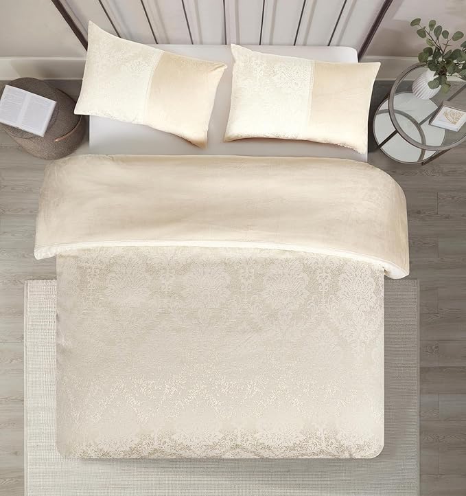 Luxury Jacquard Damask Pattern Charm Duvet Cover Set with Pillowcases