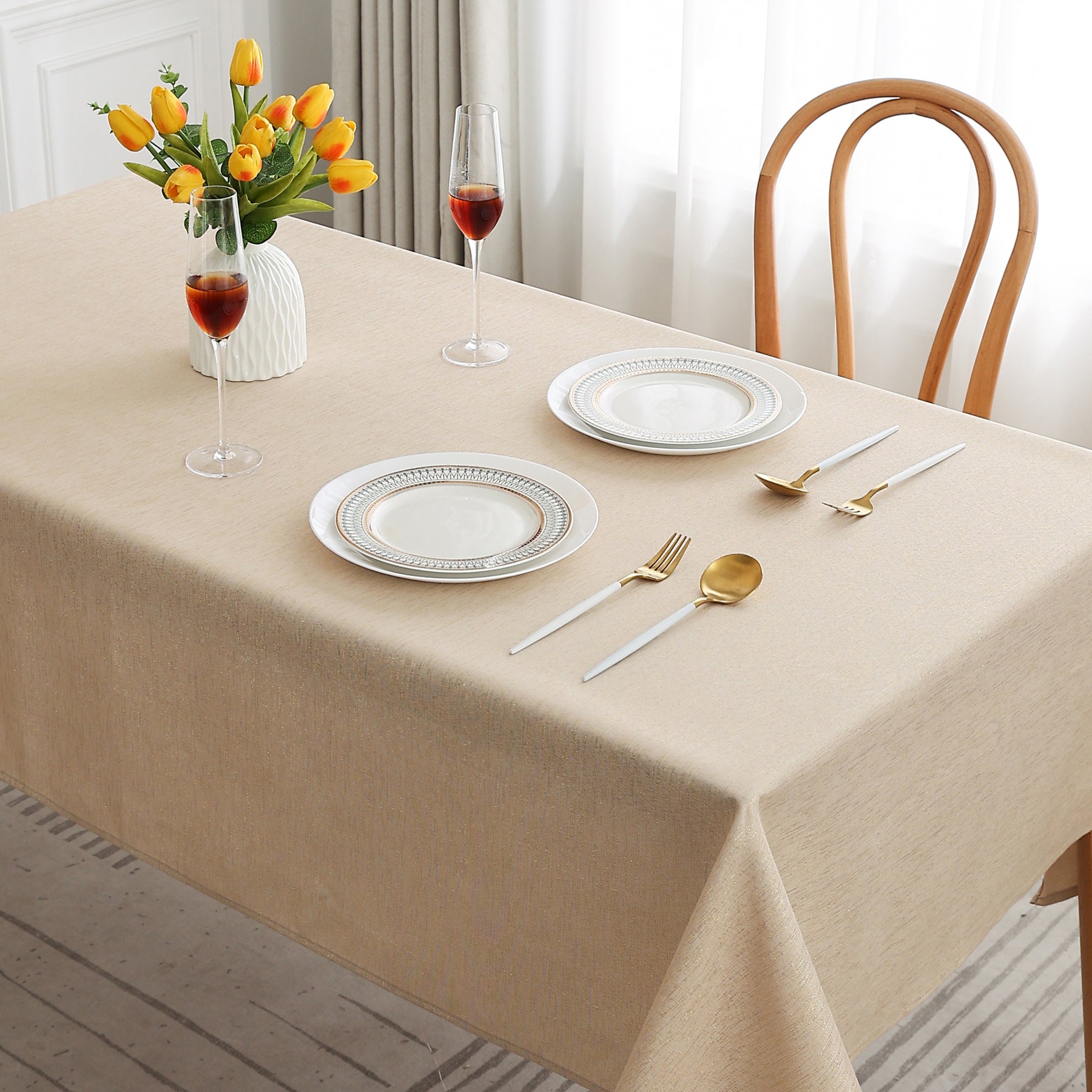 Home Decorative Glitter Dinning Table Cover Protector Tablecloth