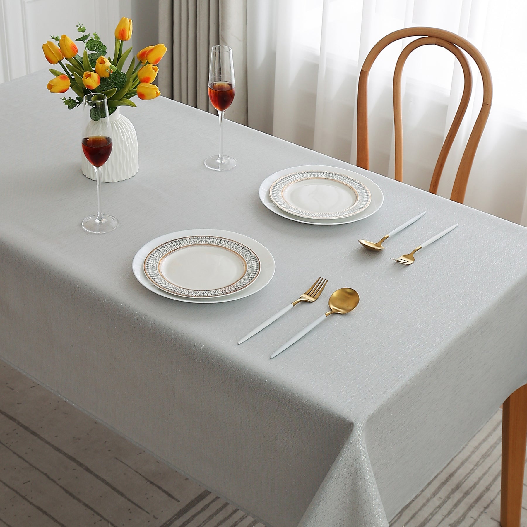 Home Decorative Glitter Dinning Table Cover Protector Tablecloth