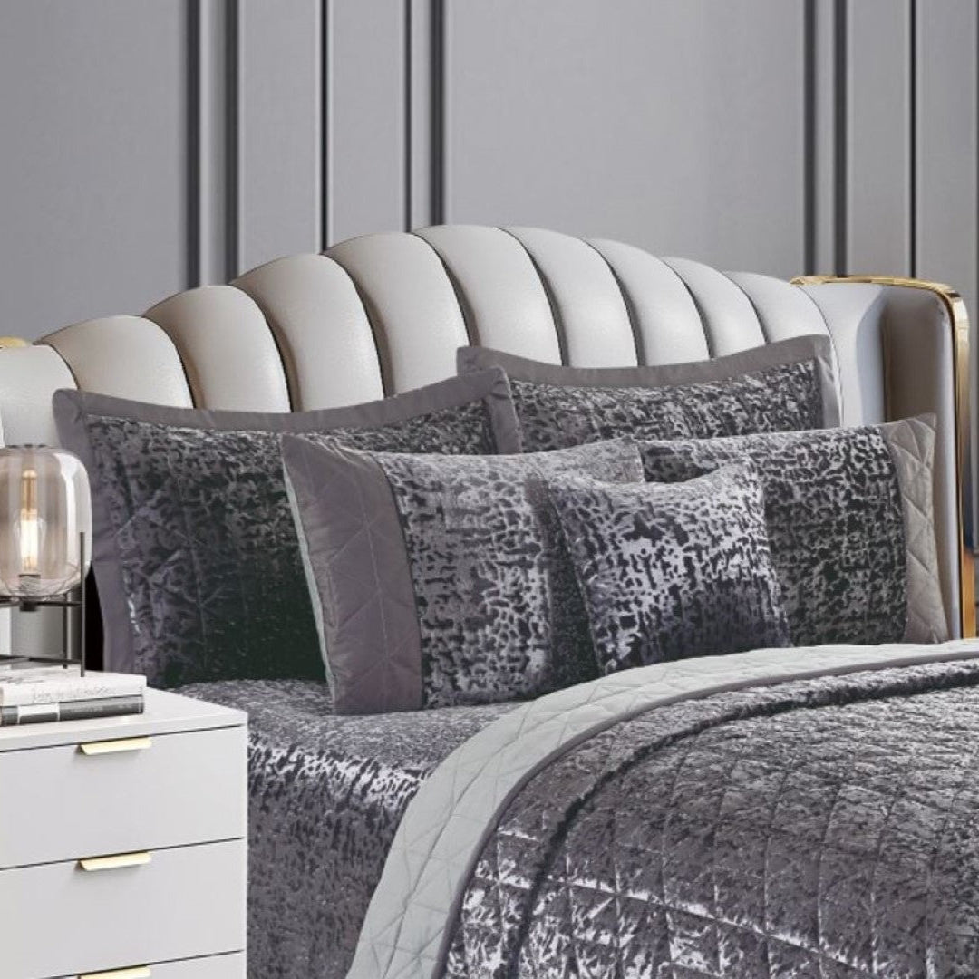 Luxury Quilted Plush Velvet Bedspread Comforter with Pillow Case