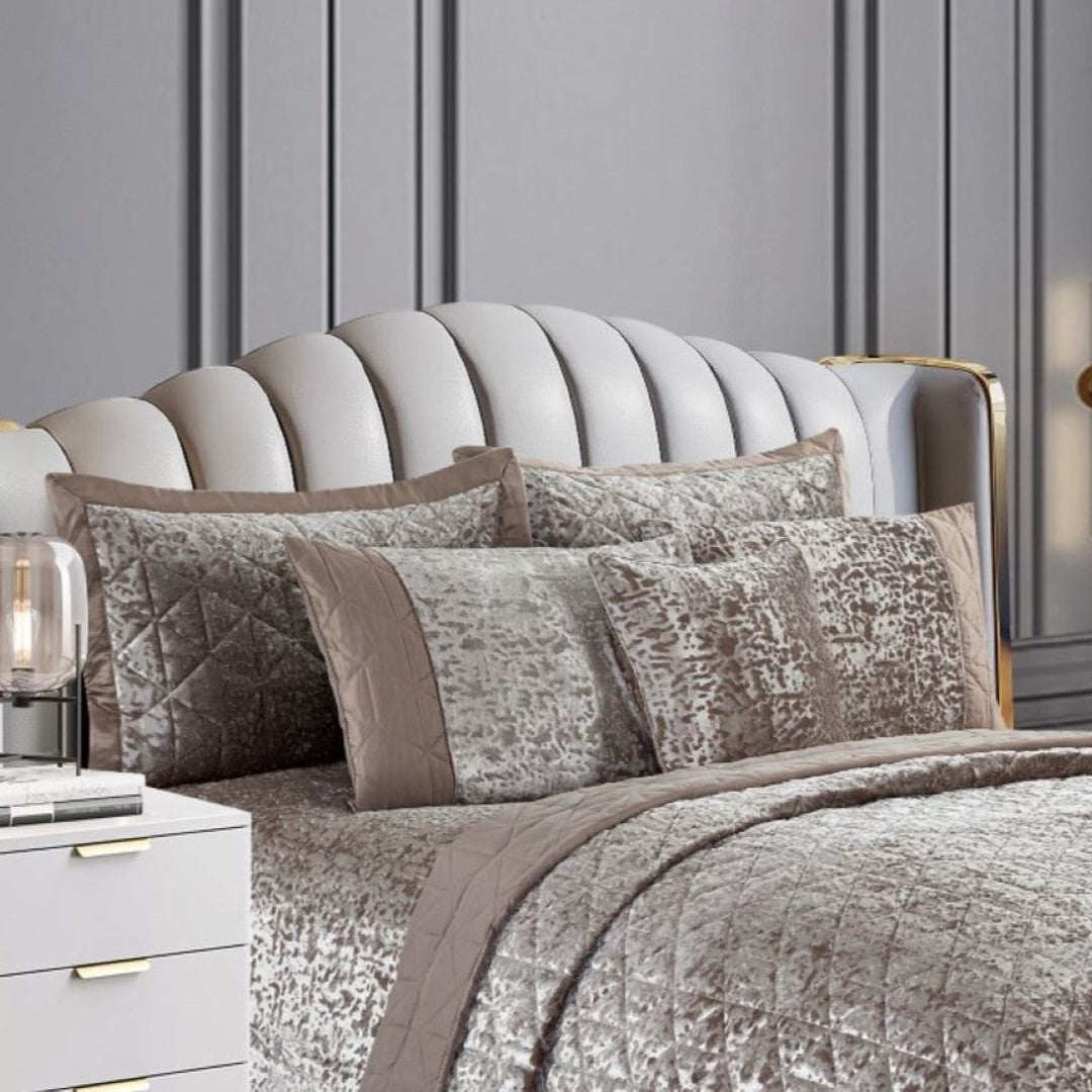 Luxury Quilted Plush Velvet Bedspread Comforter with Pillow Case