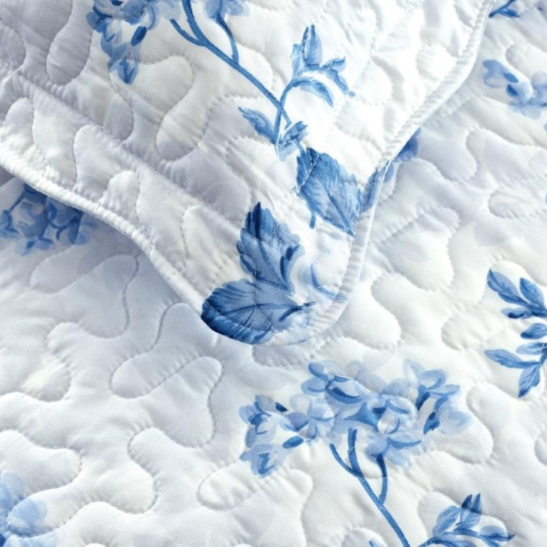 Printed Embroidered Quilted Bedspread Comforter with Pillow Case