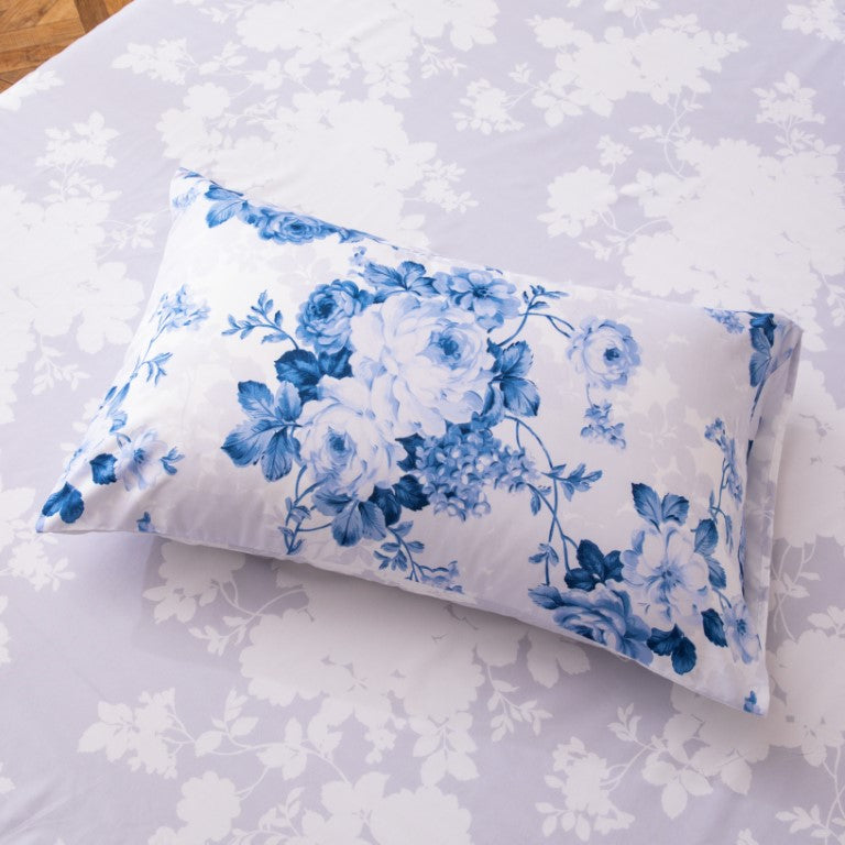 Breathable Cotton Rich Quilt Duvet Cover Set With Fitted Sheet