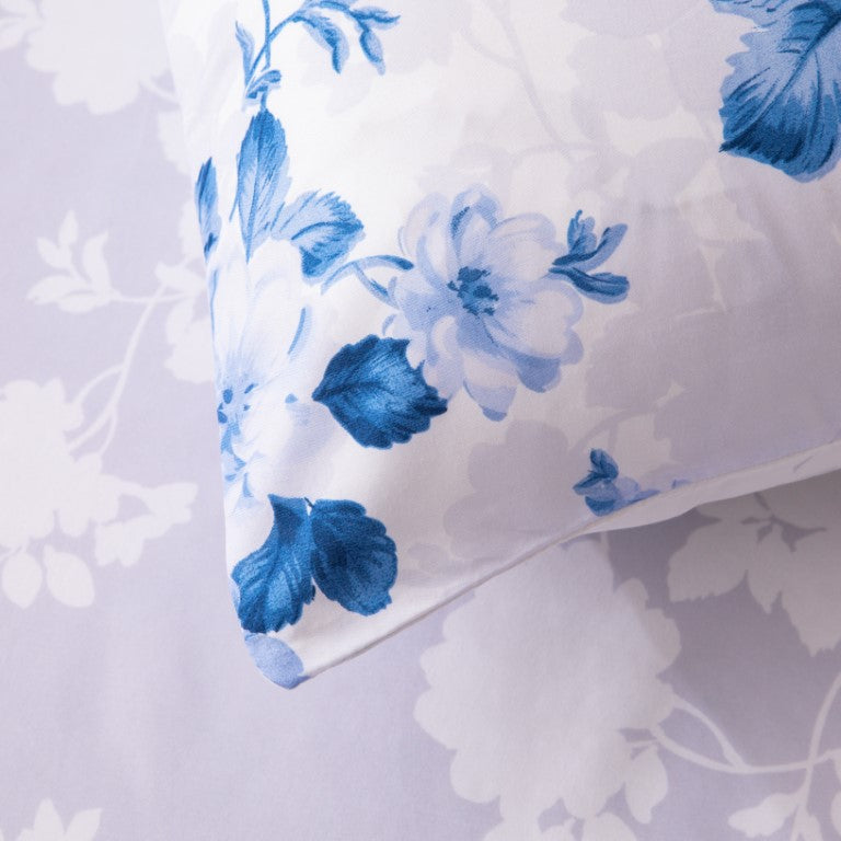 Breathable Cotton Rich Quilt Duvet Cover Set With Fitted Sheet