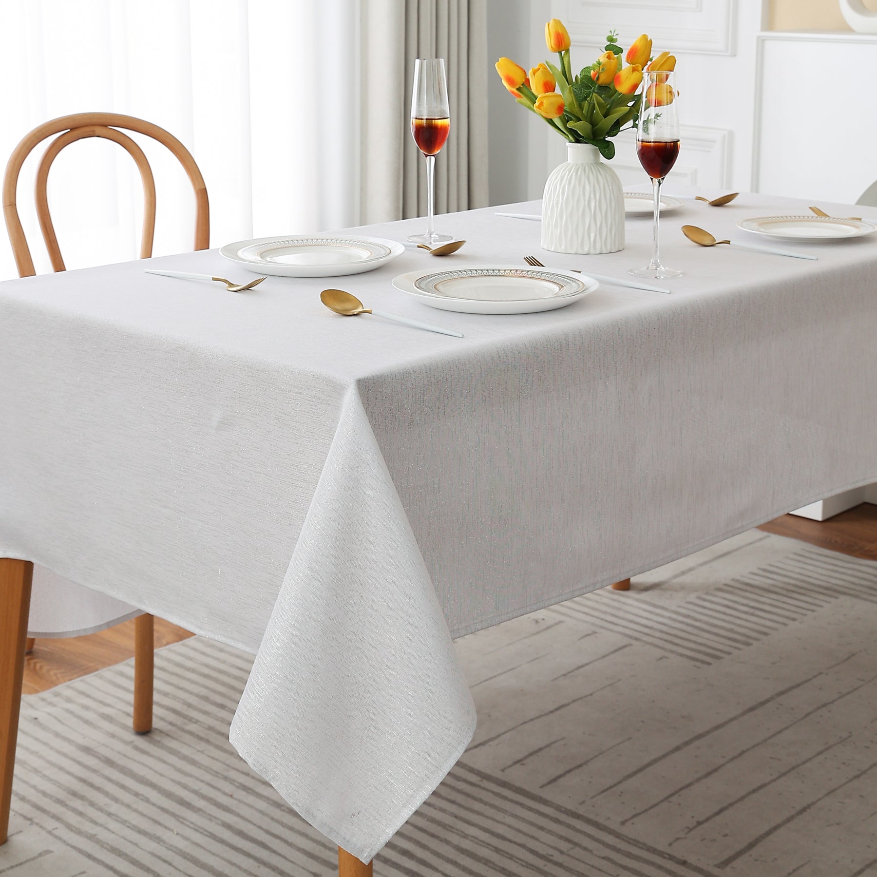 Home Decorative Glitter Dinning Table Cover Protector Tablecloth