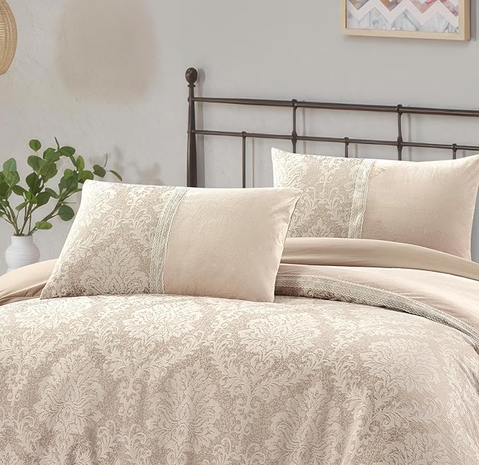 Luxury Jacquard Damask Pattern Charm Duvet Cover Set with Pillowcases